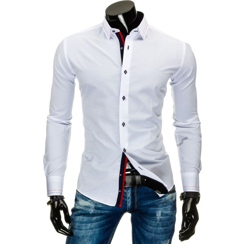 Nádherná stylová bílá pánská košile
