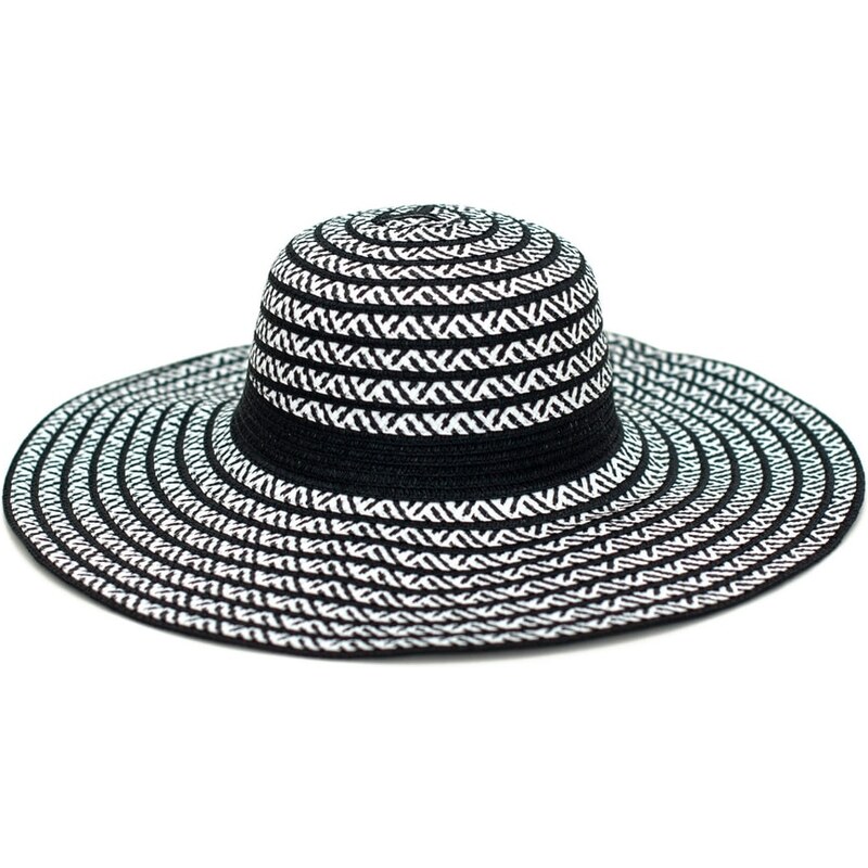 Art of Polo Romantický klobouk na léto v černobílé barvě