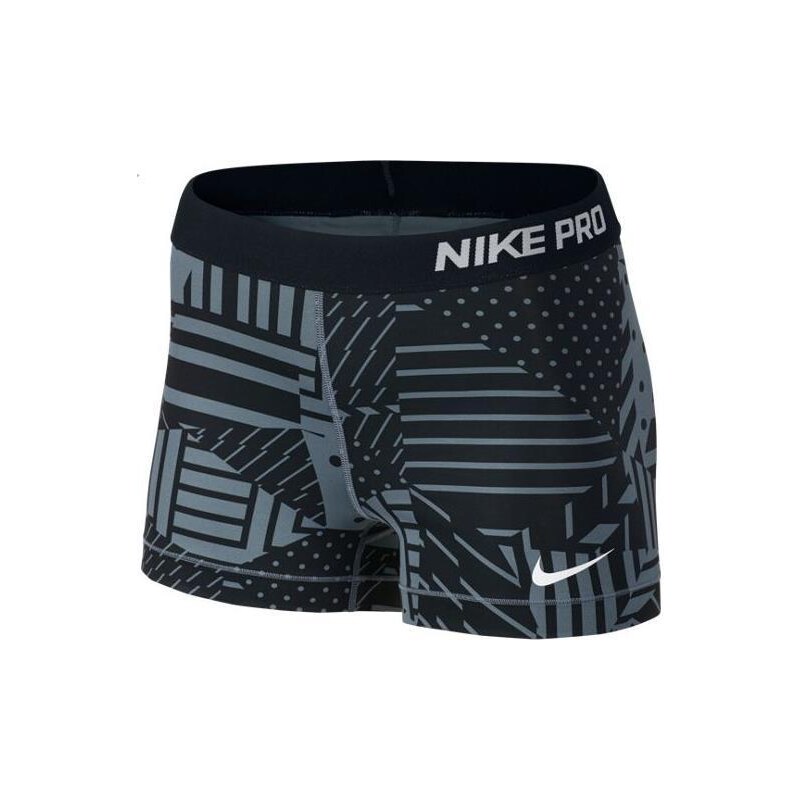 NIKE2 Dámské šortky Nike Pro Patch Work 3" XS TMAVĚ MODRÁ - ČERN