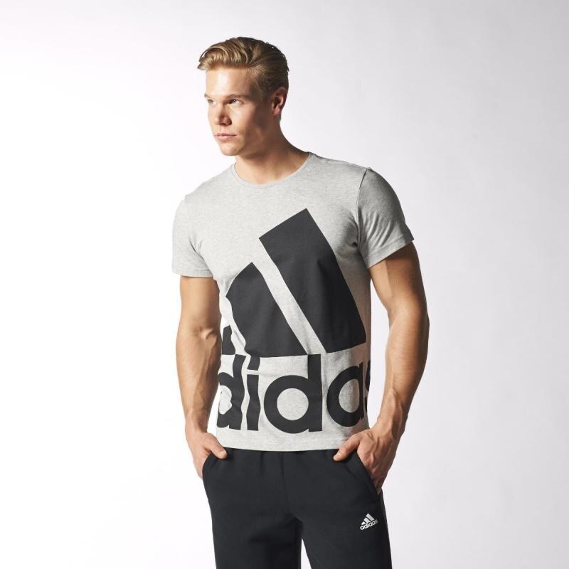 Triko Adidas Logo Tee Big L ŠEDÁ - ČERNÁ