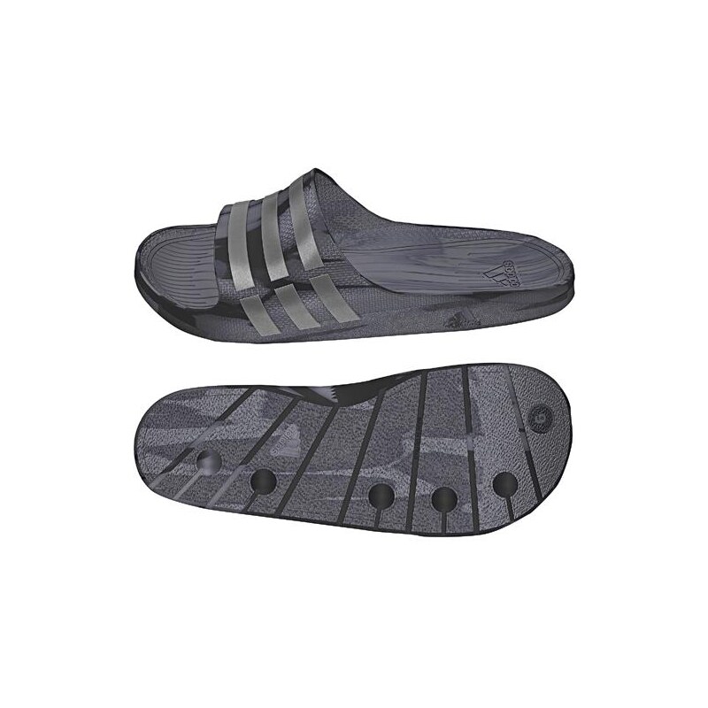Pantofle Adidas Duramo Slide Marble 40 2/3 ŠEDÁ - ČERNÁ