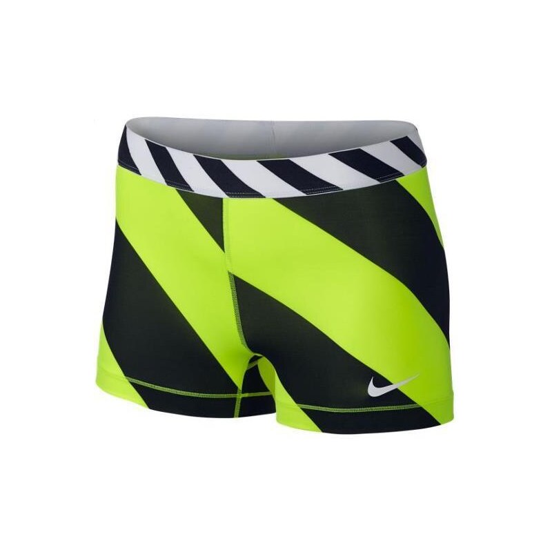 NIKE2 Dámské šortky Nike Pro Diagonal Stripe 3" S ŽLUTÁ - ČERNÁ