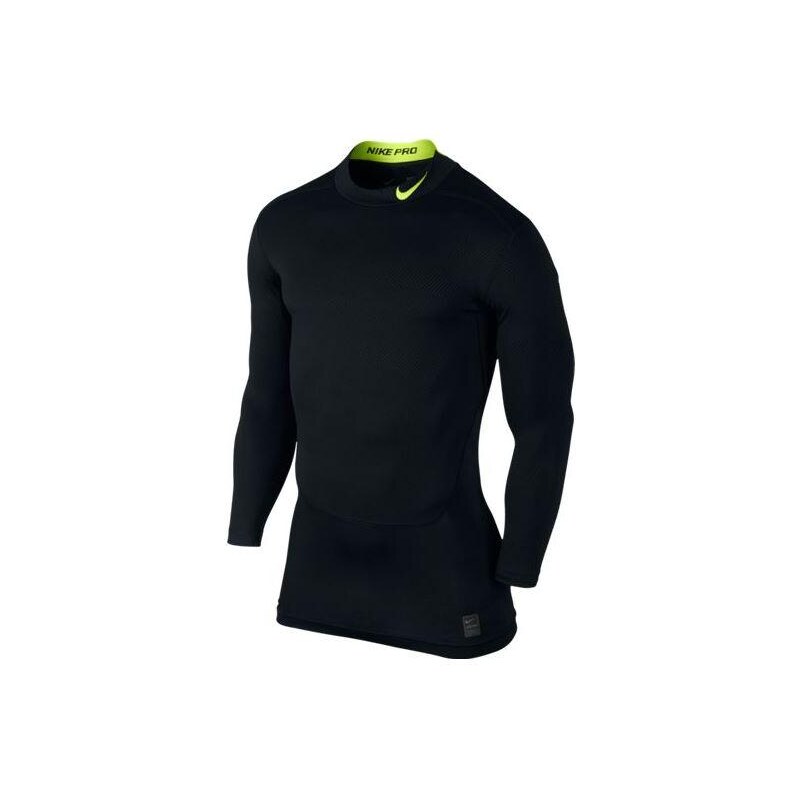NIKE2 Termo triko Nike Pro Warm Lite Compression (stojáček u krku) dl.r. L ČERNÁ - ŽLUTÁ