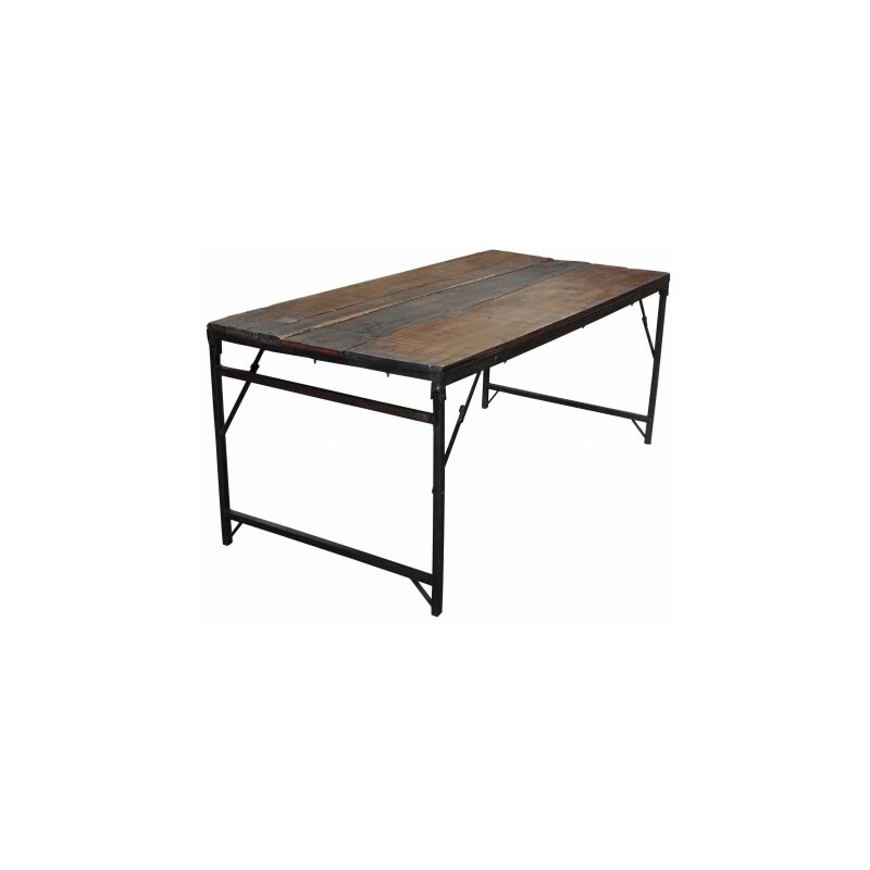 Industrial style, Jedálenský stôl z pôvodného starého dreva 79 x182 x91 cm (79)