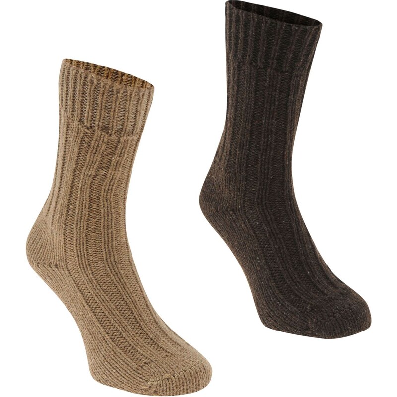 Karrimor Wool Socks 2 Pack Beige/BrownMarl