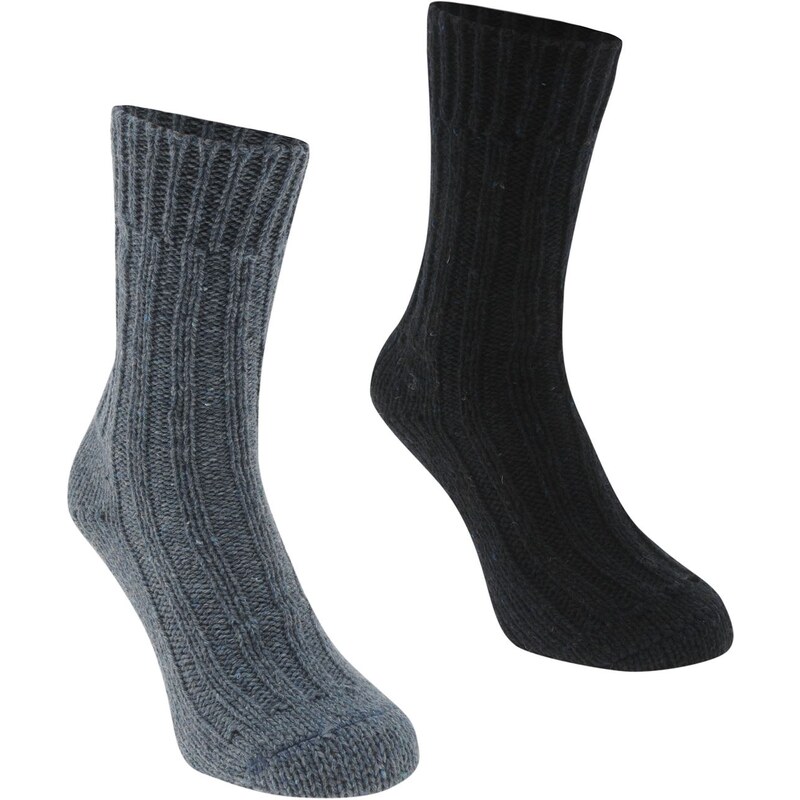 Karrimor Wool Socks 2 Pack Navy/DenimMarl