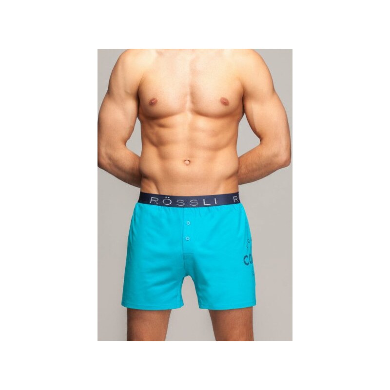 Rossli MSB-040 turquoise Pánské boxerky