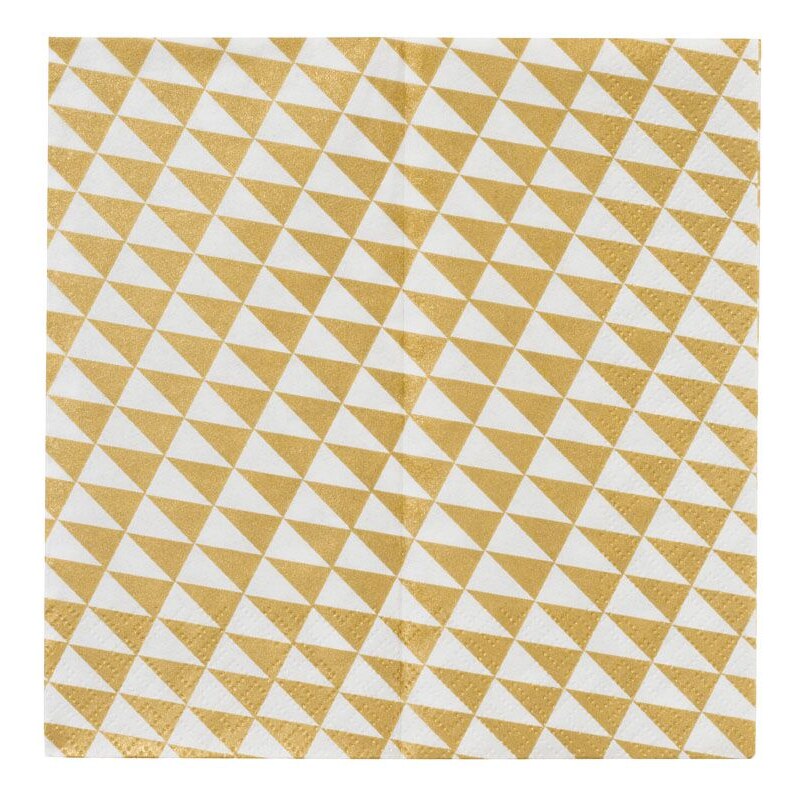 Papírové ubrousky Gold Triangle - 20 ks