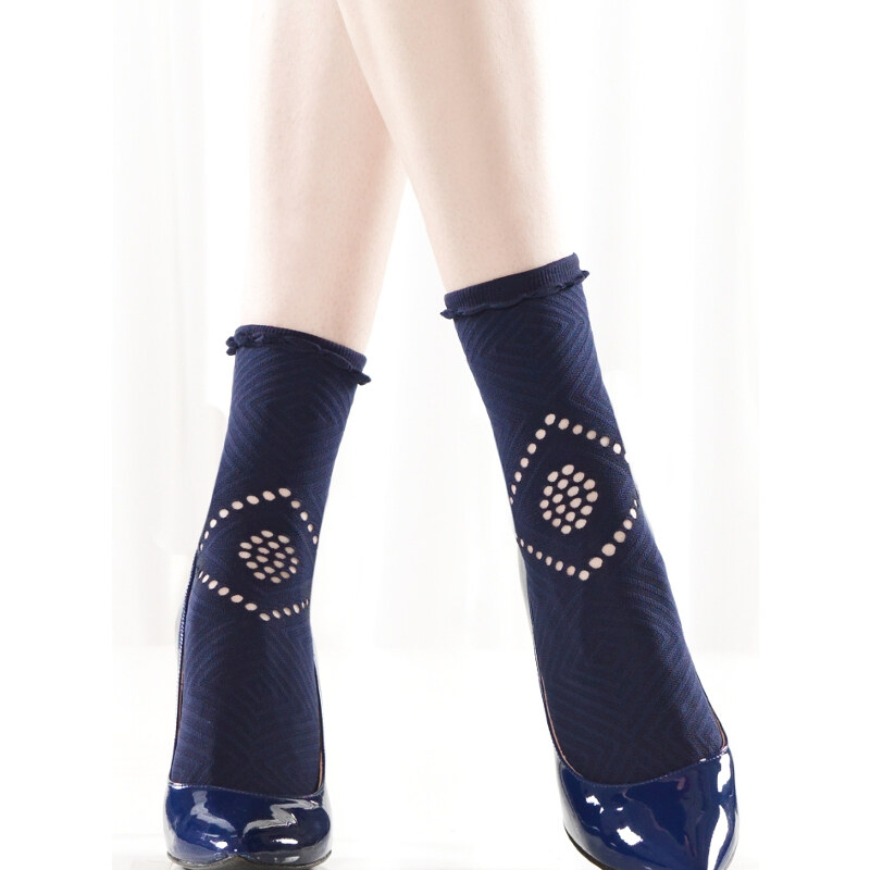 Emilio Cavallini hladké ponožky s dírkovým vzorem