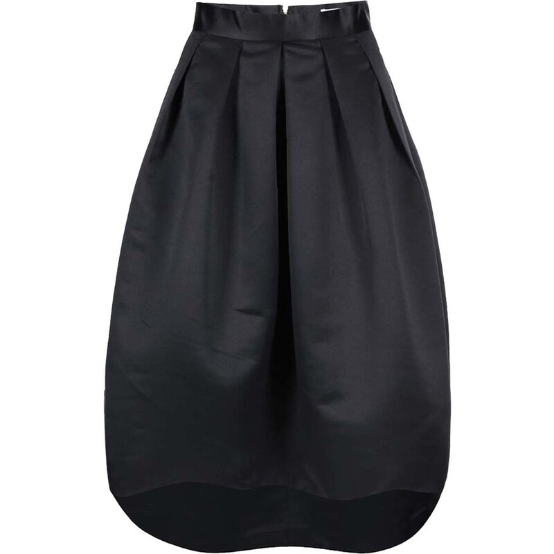 Černá lesklá sukně s kapsami Closet