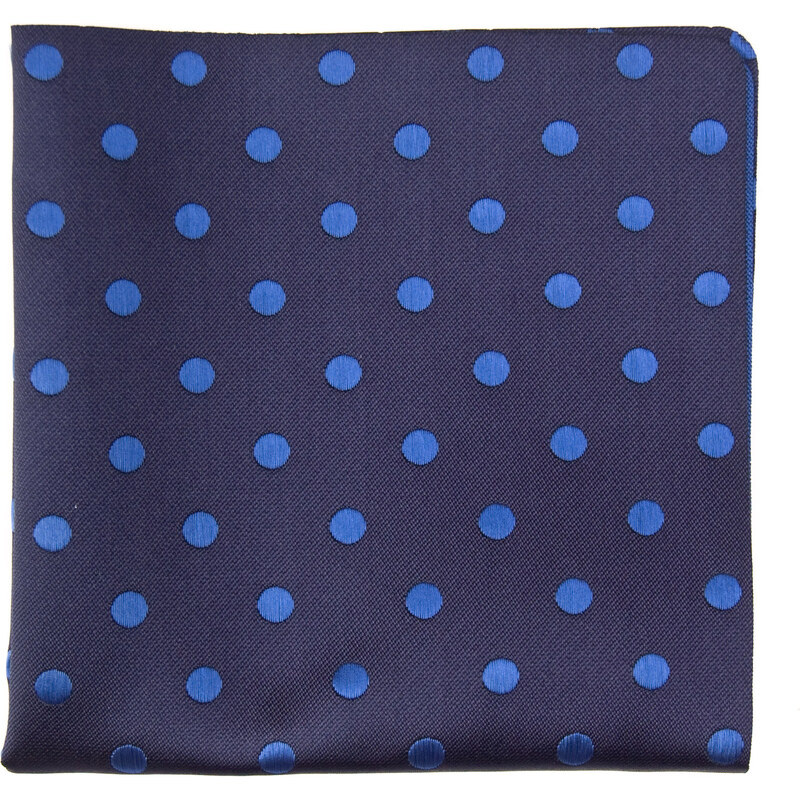 Avantgard Tmavě modrý kapesníček s modrými puntíky