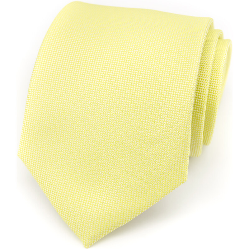 Avantgard Neonově žlutá kravata se vzorem