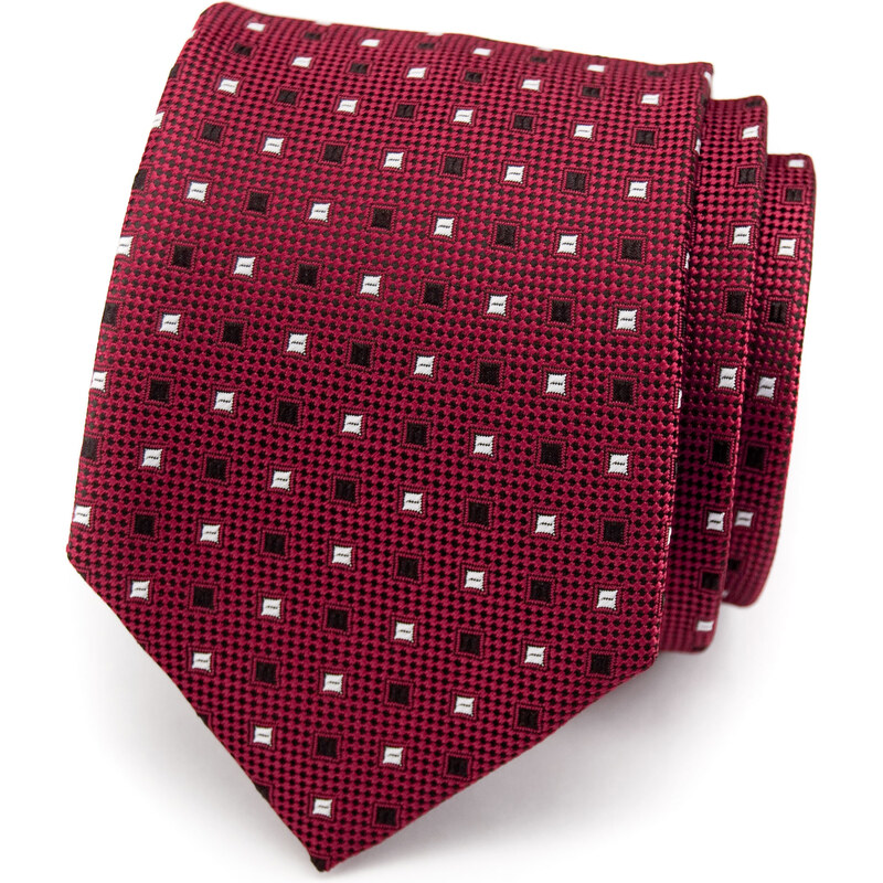 Avantgard Bordó kravata se vzorem