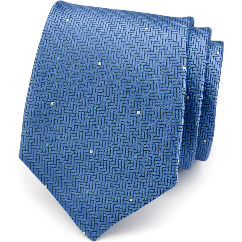 Avantgard Modrá vzorovaná kravata_