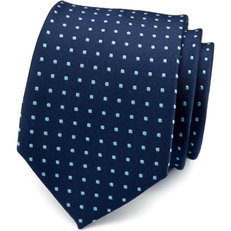 Avantgard Modrá kravata s puntíky_