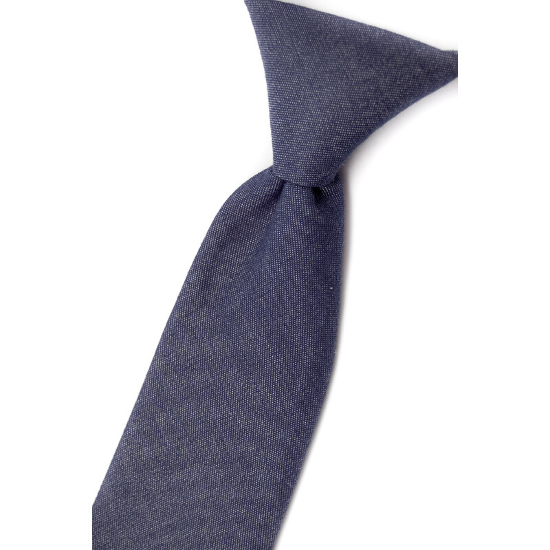 Avantgard Tmavě modrá chlapecká kravata matná bez vzoru_