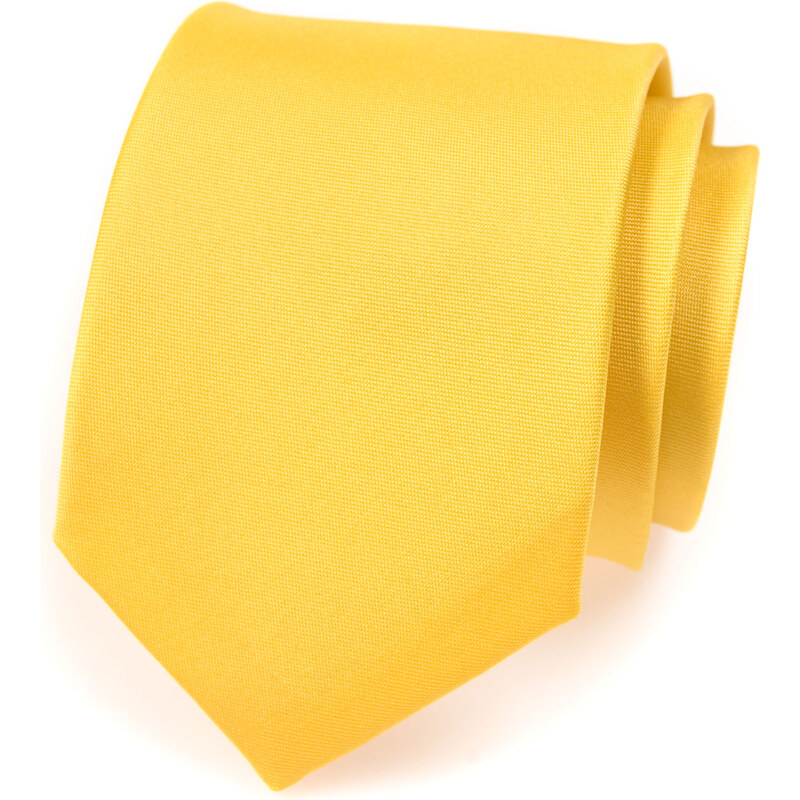Avantgard Žlutá matná kravata