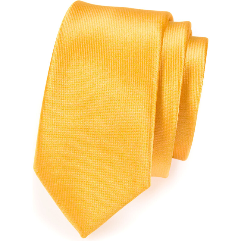 Avantgard Žlutá SLIM kravata_