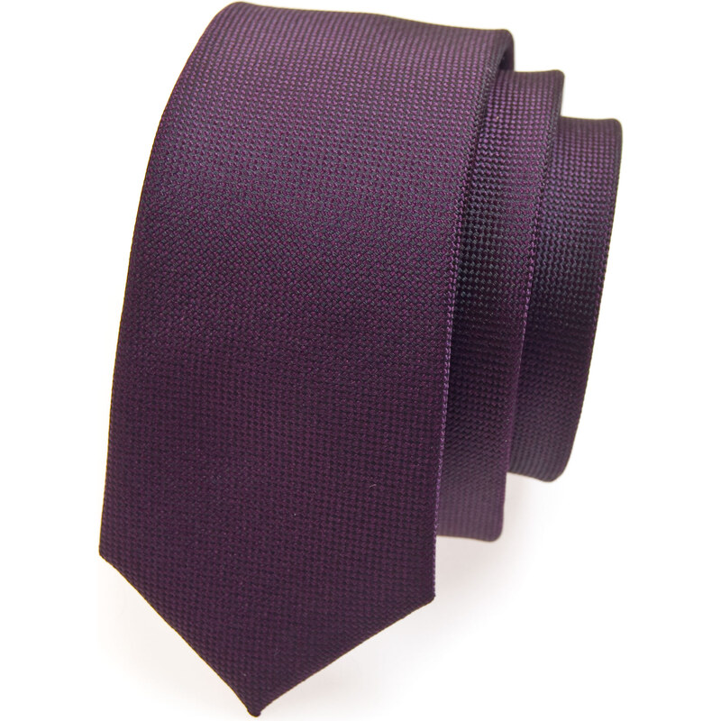 Avantgard Tmavě fialová SLIM kravata