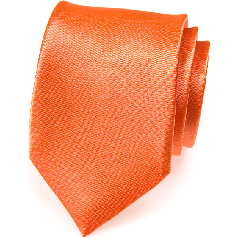Avantgard Oranžová kravata bez vzoru