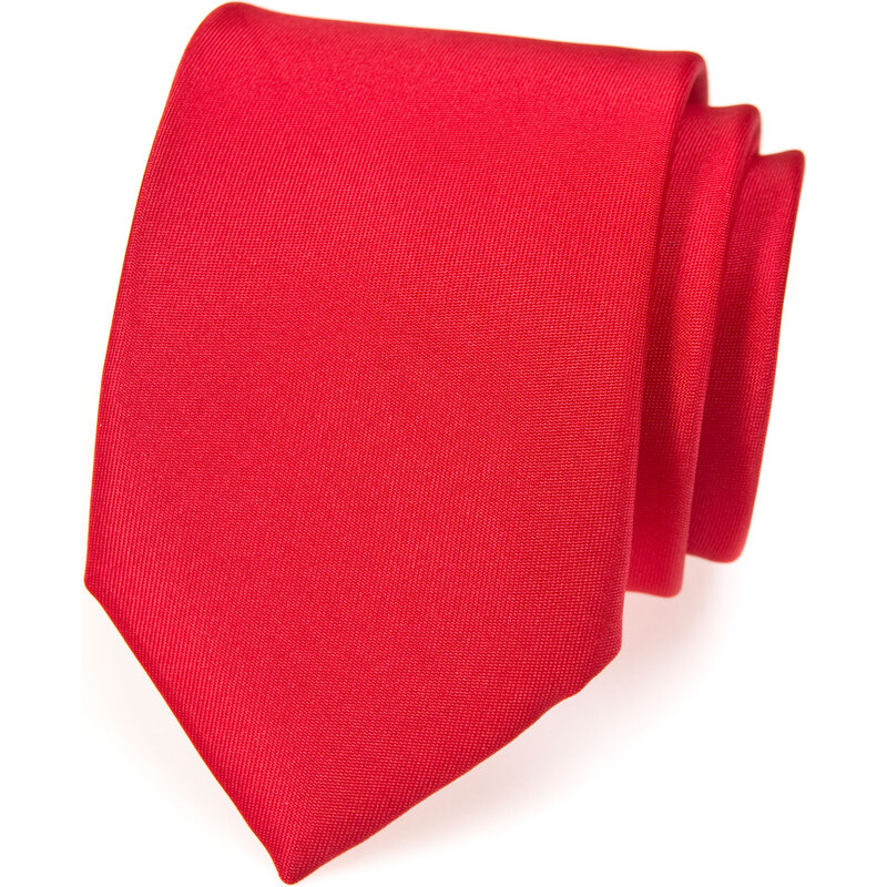 Avantgard Červená matná kravata