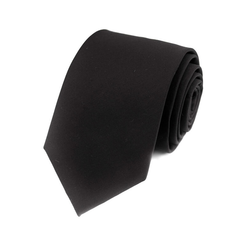 Avantgard Černá vlněná jednobarevná kravata