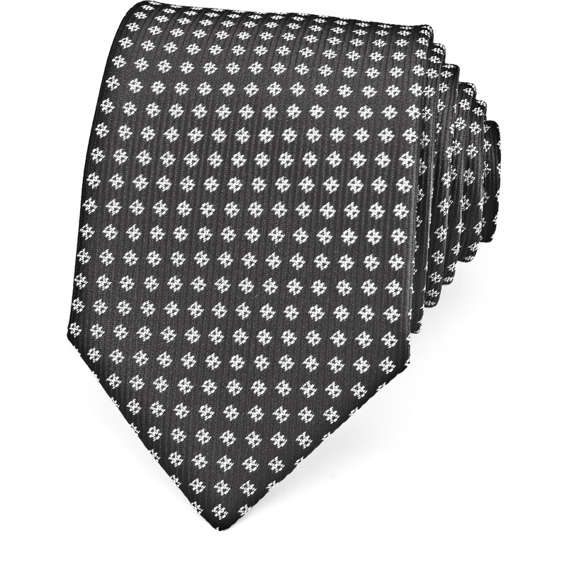 Avantgard Černá kravata s drobným zdobením