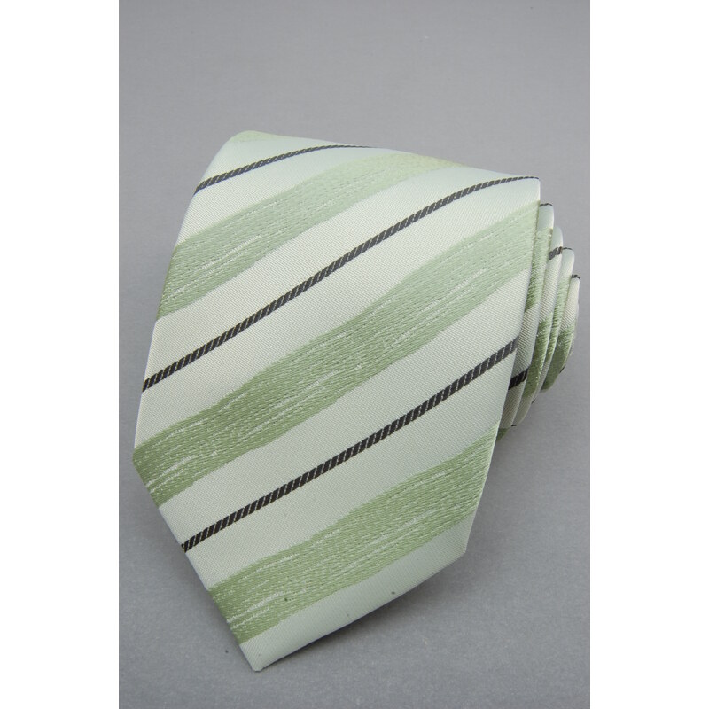 Avantgard Světle zelená kravata s proužky