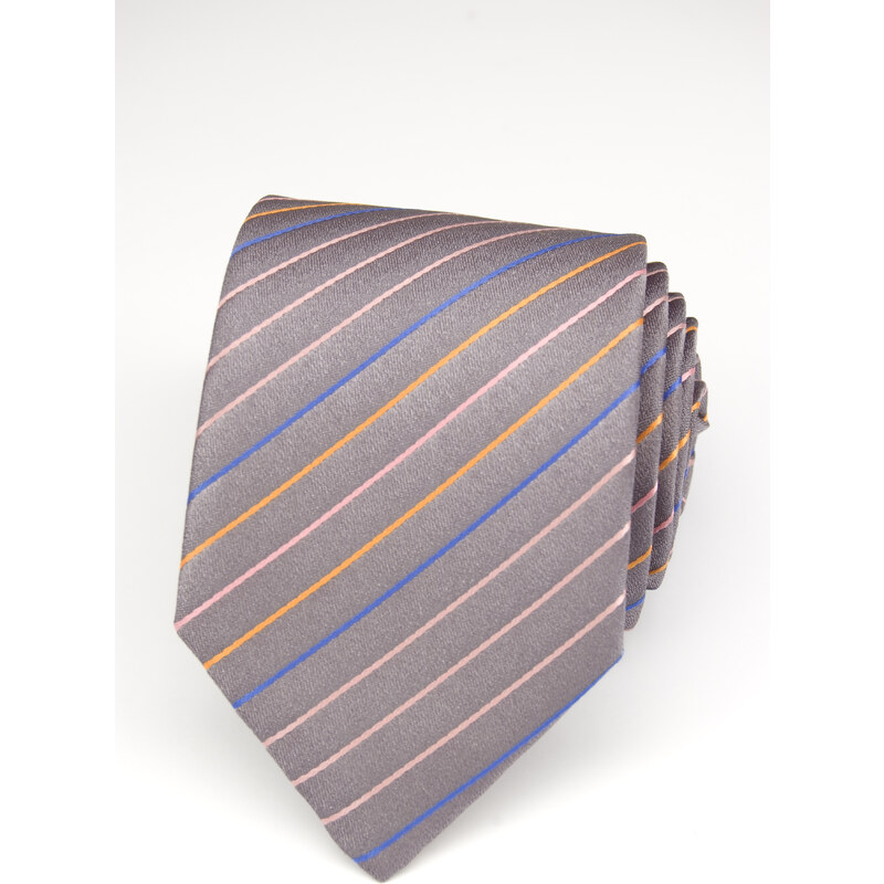 Avantgard Proužkovaná světle šedá kravata