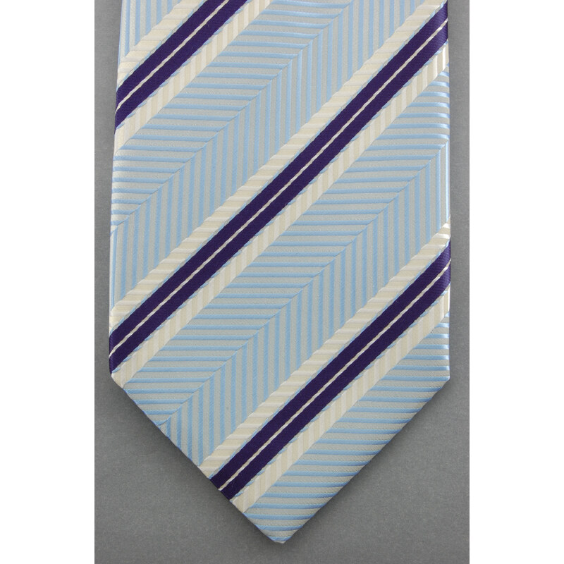 Avantgard Proužkovaná světle modrá kravata