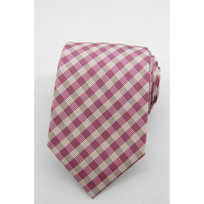 Avantgard Fialová károvaná luxusní kravata