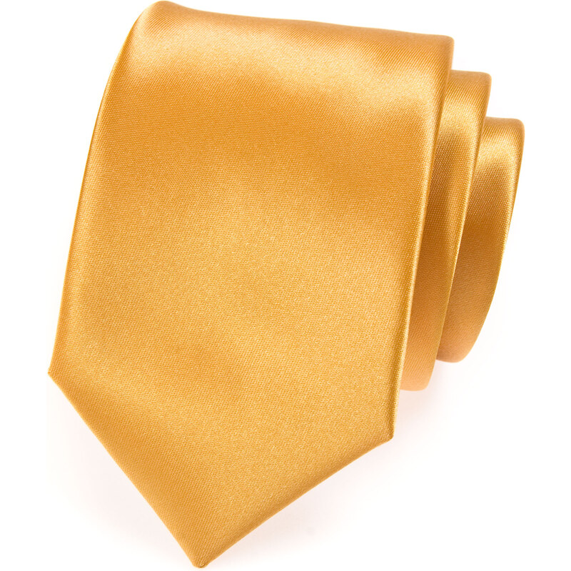 Avantgard Zlatá jednobarevná jemně lesklá luxusní kravata