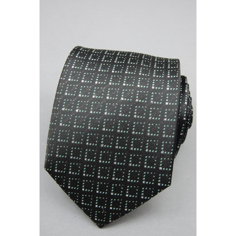 Avantgard Velmi tmavě zelená luxusní kravata s vytečkovanými kostičkami _