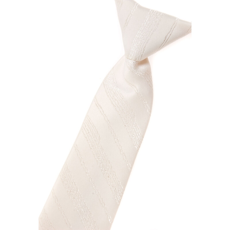 Avantgard Světle smetanová chlapecká jemně proužkovaná kravata