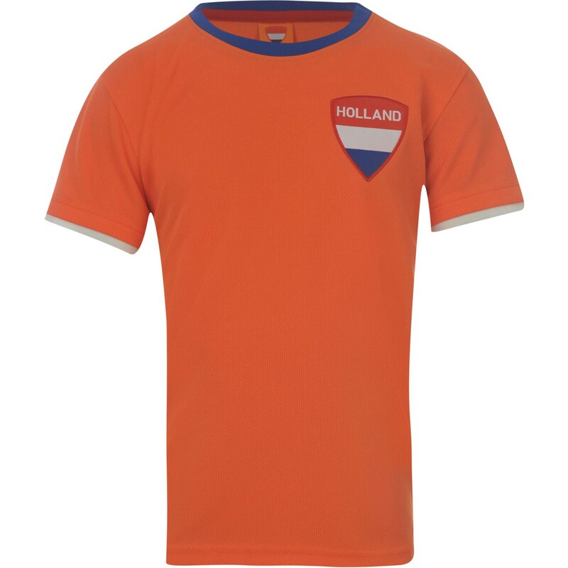 Triko Team T Shirt dětské Orange/Holland