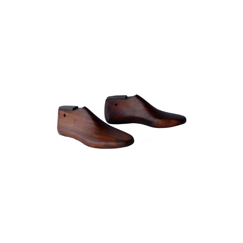 Industrial style, Originální dřevěné formy na obuv 9x26x9cm (1148)