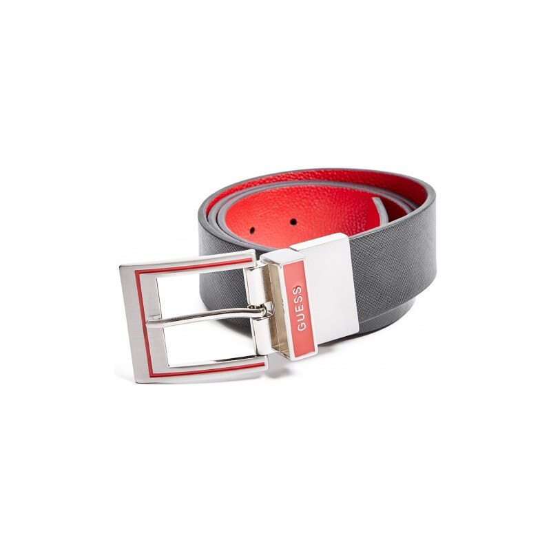 GUESS GUESS Black and Red Reversible Belt - cider