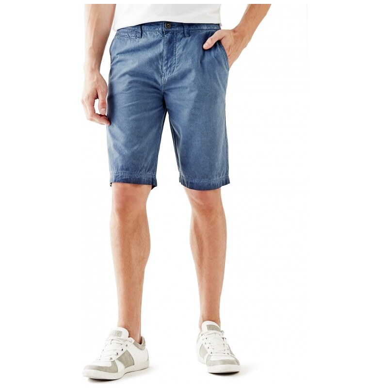 GUESS Iconic Twill Classic-Fit Shorts - hawaiian blue