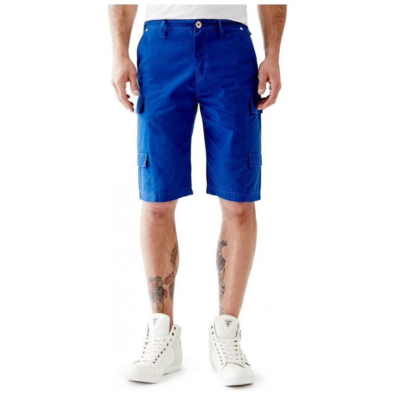 GUESS Poplin Cargo Shorts - crisp blue