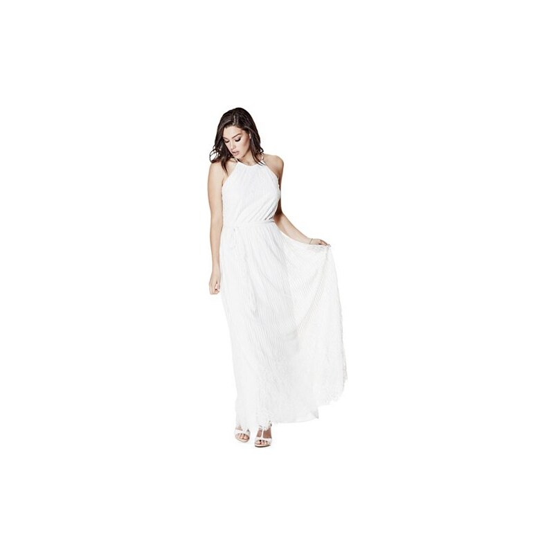 Šaty Guess Jupiter Lace Maxi Dress bílé