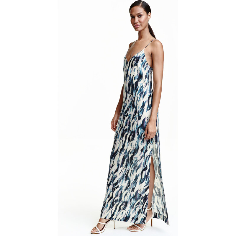 H&M Vzorované hedvábné šaty
