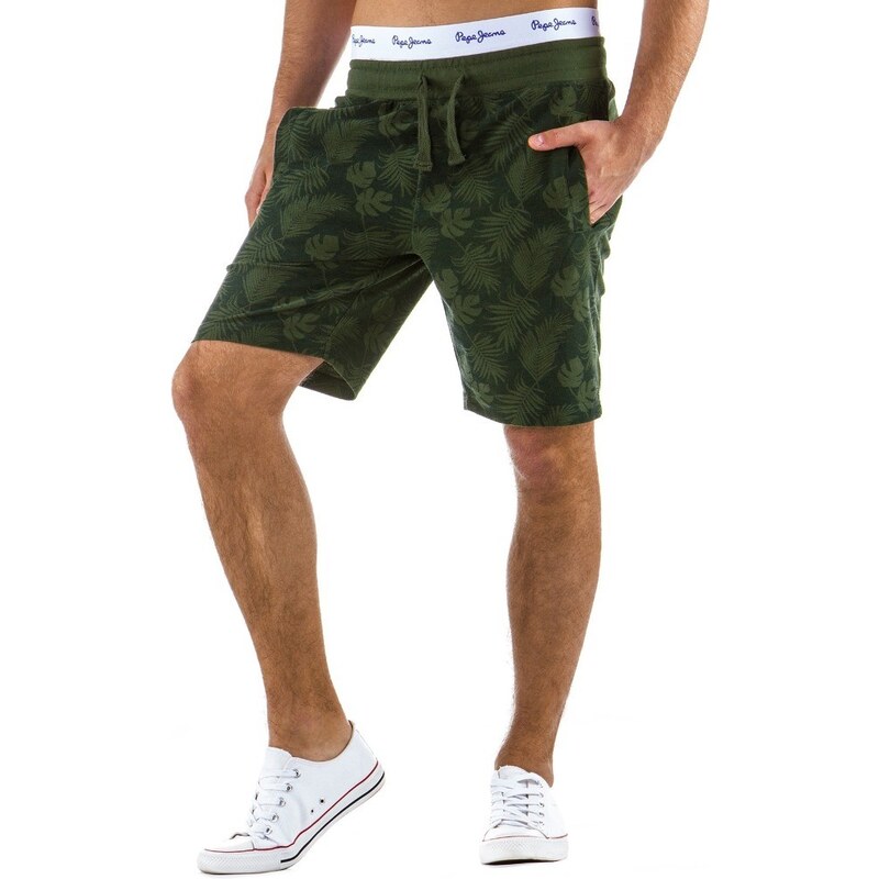 Coolbuddy Pánské zelené šortky s potiskem Jim 5379