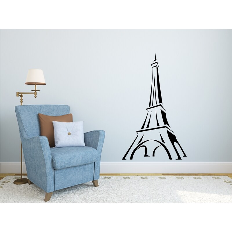 RAWE.CZ - Eiffelova věž - Samolepka na zeď - 100x61cm