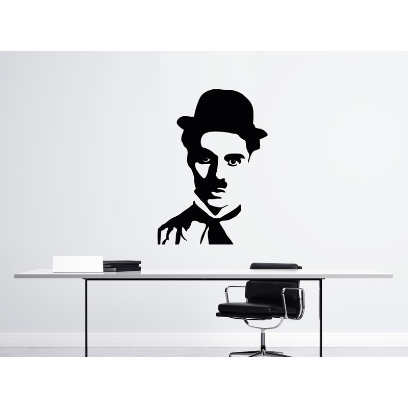 RAWE.CZ - Charlie Chaplin 3 - Samolepka na zeď - 70x50cm