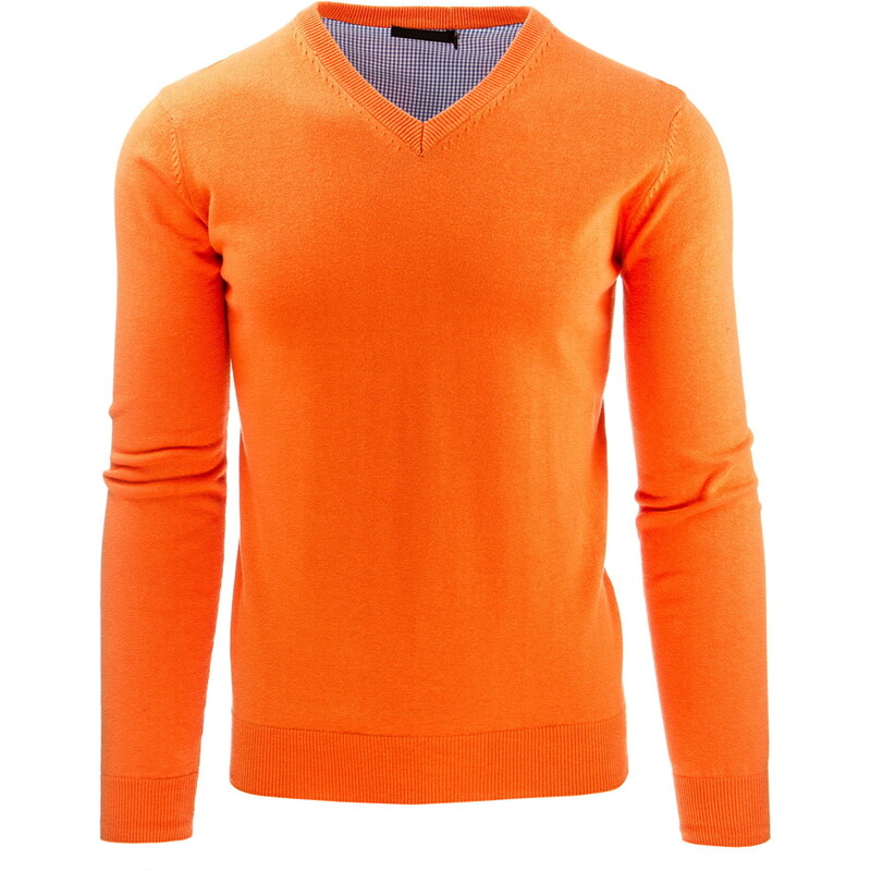 Coolbuddy Pánský svetr pomerančové barvy Ice 7986