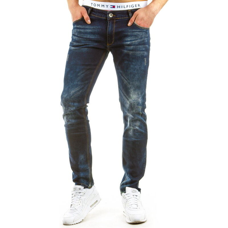Coolbuddy Pánské slim džíny se sepraným efektem Ali 8140