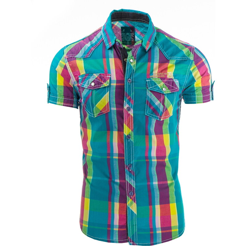Coolbuddy Pánská košile s krátkým rukávem veselých barev Margaret 8229