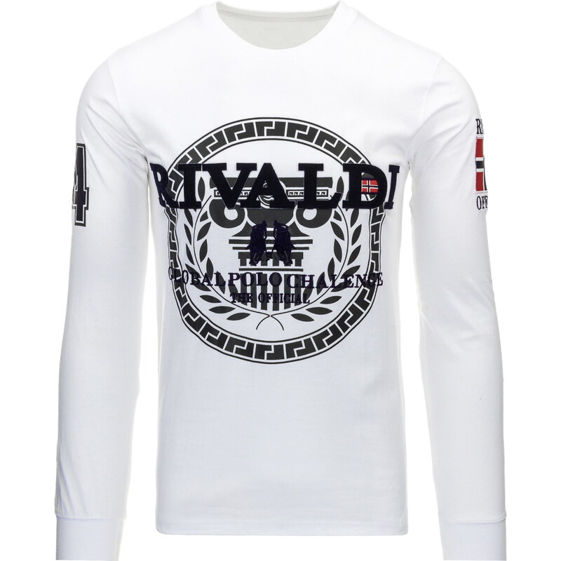 Coolbuddy Pánské bíle tričko s výrazným potiskem Rivaldi 8530 Velikost: XL