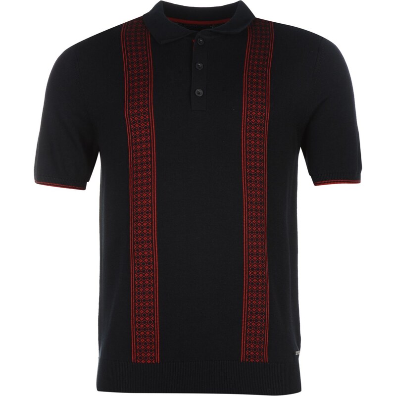 Pierre cardin Tipped Polo SnCL43 Navy/Red