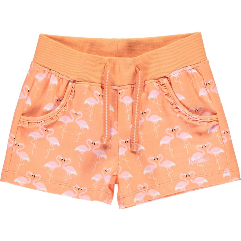 Lee Cooper All Over Print Shorts Infant Girls AOP Flamingo
